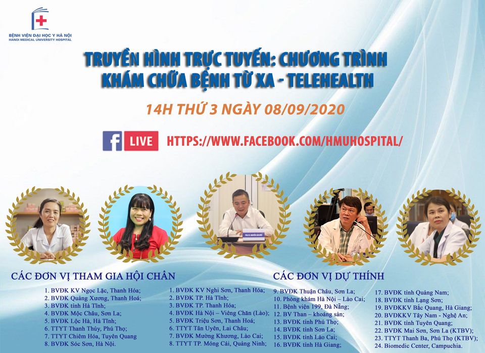 CHƯƠNG TRÌNH TELEHEALTH NGÀY 08/09/2020